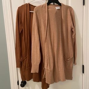 Two old navy open front sweaters.